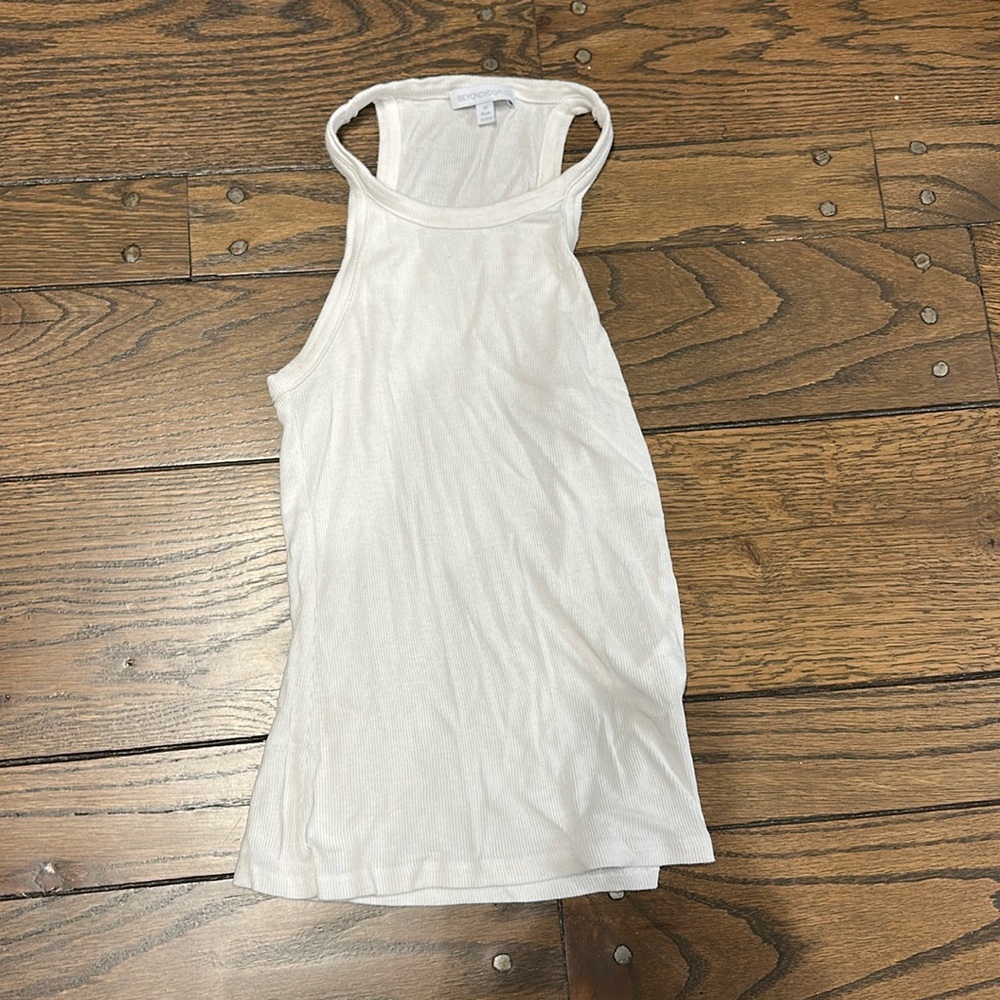 Beyond Yoga Ribbed White Tank